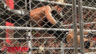 Randy Orton hits Seth Rollins with an RKO: Raw, April 20, 2015
