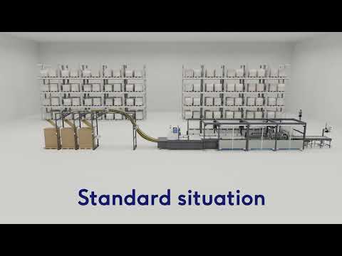 Flexibility in cardboard feeders for automated packaging