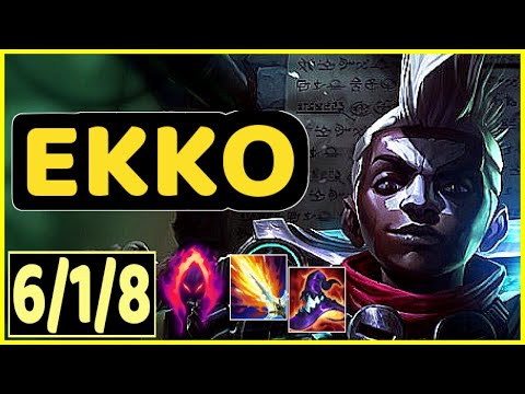EKKO VS KINDRED - 6/1/8 KDA JUNGLE GAMEPLAY CHALLENGER I