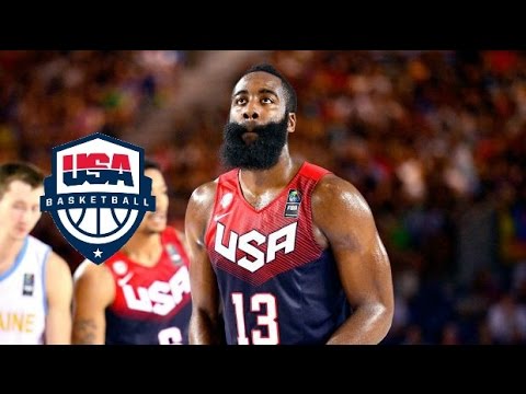 James Harden Team USA Full Highlights vs Ukraine 2014.9.4 - 17 Pts, 5 Asts - Just Playing Around!