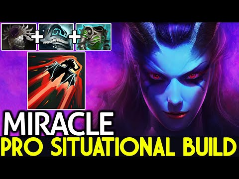MIRACLE [Queen of Pain] 100% Situational Build Full Armor Against TA Mid 7.26 Dota 2