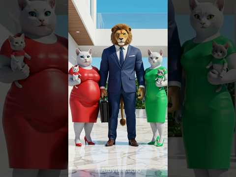 🐱❤️🦁 Kitten & Lion Love Story… One You'll Never Forget! 💖 #cat #kitten #shorts