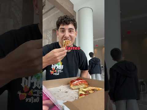 Grandma Slice Vs. Traditional Slice 🤯🔥 #nycpizza #grandmastylepizza #pizza