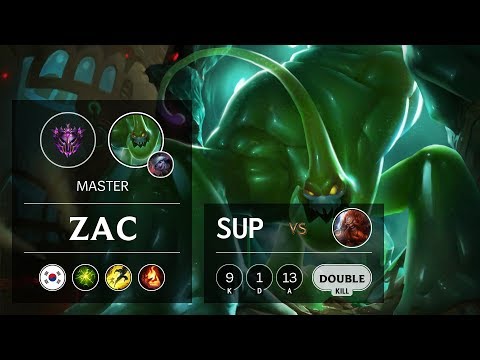 Zac Support vs Gragas - KR Master Patch 9.15