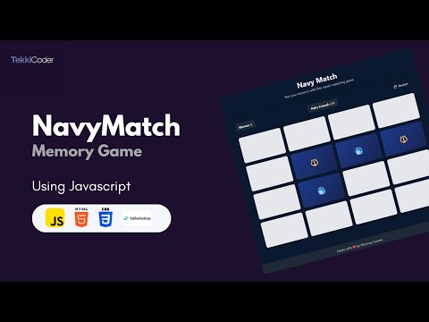 Build A Memory Game Using Html Css Javascript Full Project Tutorial For Beginners Coding