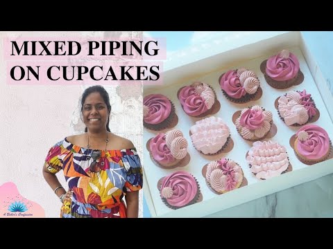 CUPCAKE DECORATING! | Piping Buttercream Cupcakes with Multiple Tips 1M,8B,104 A Baker's Confession