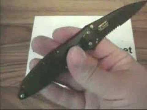 Kershaw Leek Black Serrated Knife 1660CKTST Demonstration