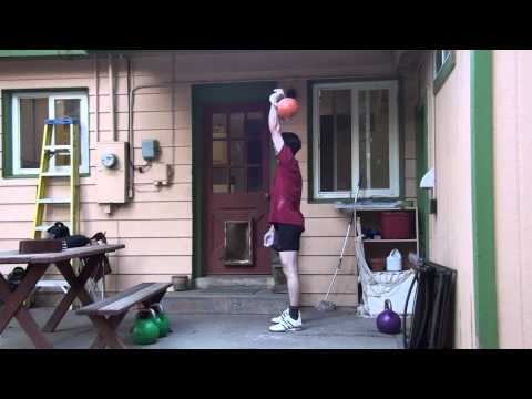 Kettlebell Snatch 28kg -- 10R/10L (side view) 08/14/12