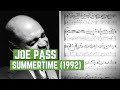 Joe Pass Summertime (1992) Solo Jazz Guitar Transcription