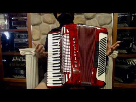 EXC1320MR - Red Excelsior 1320 Piano Accordion LMMM 41 120 $3999