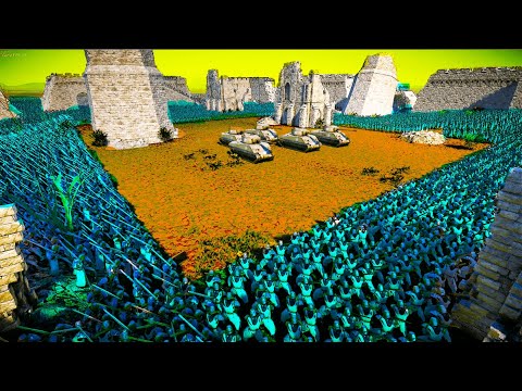 5 FULL AUTO SHERMAN Hold Fort Against Million Heavy Knight - Ultimate Epic Battle Simulator 2 UEBS 2