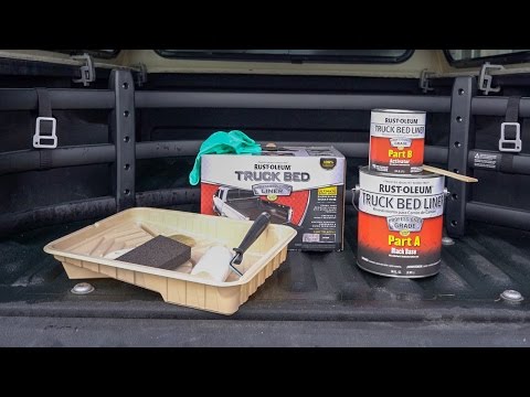 Rust-Oleum Truck Bed Liner Kit on Truck Canopy