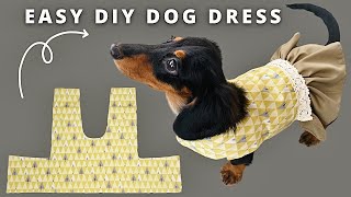 EASY pattern and way to make dog dress  diy dog dr