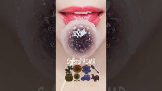 ASMR BLACK EMOJI FOOD kohakuto sprinkle honey jelly mukbang eating sounds