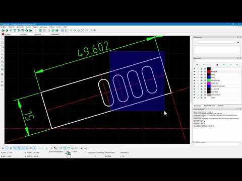 LibreCAD: Lüftungsschlitze in schräges Rechteck zeichnen
