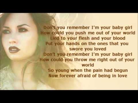 FOR THE LOVE OF A DAUGHTER - DEMI LOVATO (lyrics on screen)