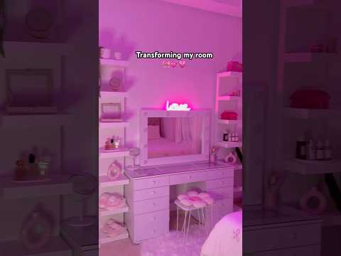 Transforming my new room 🎀💞💗 #room #decoration #pink #girl #asthetic #pinterest #girl #fyp