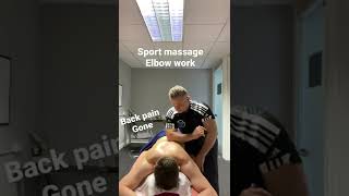 Deep tissue sport massage for back pain relief “ elbow technique”