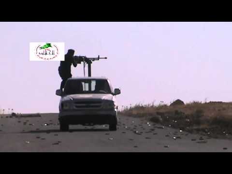 استهداف نقاط تمركز قوات النظام في محيط اللواء 93 في عين عيسى في ريف الرقة بواسطة رشاش دوشكا من قبل لواء الجهاد في سبيل الله