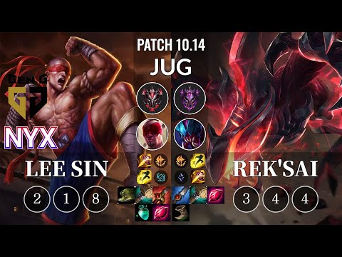 GEN Nyx Lee Sin vs Rek'Sai Jungle - KR Patch 10.14
