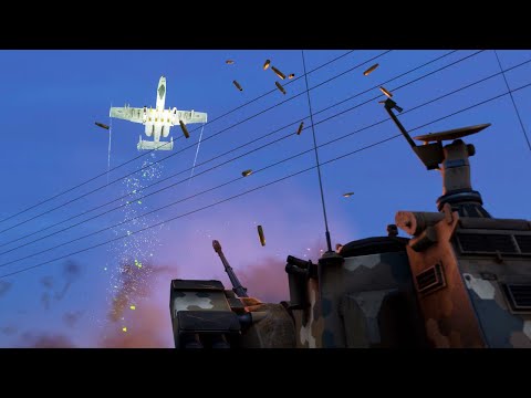 A 10 Thunderbolt II vs. anti-aircraft tank