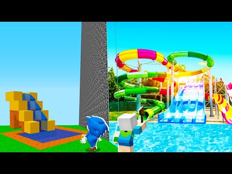 YAPI KAPIŞMALARINDA GERÇEKÇİ AQUAPARK İLE ARKADAŞIMI TROLLEDİM 😨 Minecraft Film