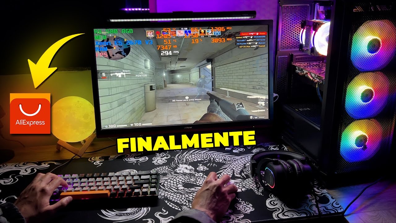 Montando o PC GAMER do Meu Amigo com as Peças Baratas do Aliexpress! Xeon e RX 580 8GB (Roda Tudo)