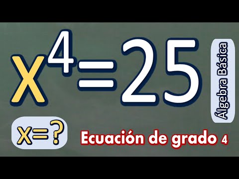 Ecuación de cuarto grado, x⁴=25