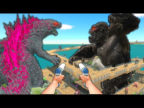 FPS Avatar Rescues Mutant Primates vs Godzilla 2014 - Animal Revolt Battle Simulator