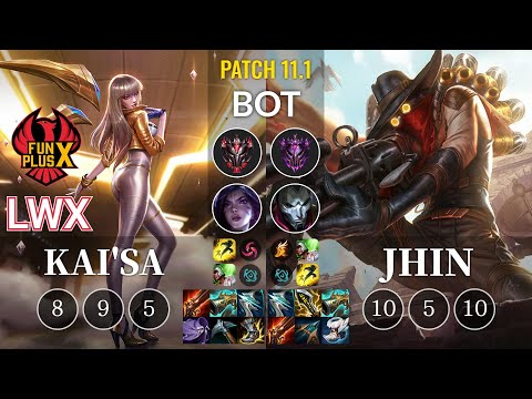 FPX Lwx Kai'Sa vs Jhin Bot - KR Patch 11.1