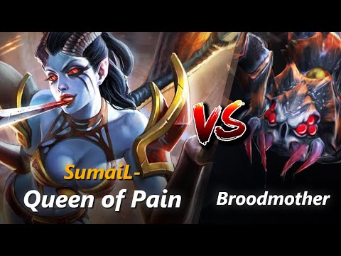 SumaiL- mid Queen of Pain vs Broodmother | First 10 minutes
