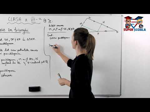 Clasa a VII-a - Linia mijlocie în triunghi. Partea a 2-a.