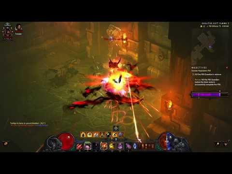 Diablo 3; Season 19: Demon Hunter, Paragon 788, UE, Capt Crimson. (Zoomed in) Greater Rift push.