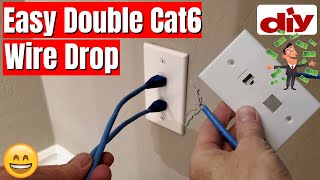 CAT6 CABLE RUN AND CAT6 WALL FISHING - HOW TO - QUICK & EASY!