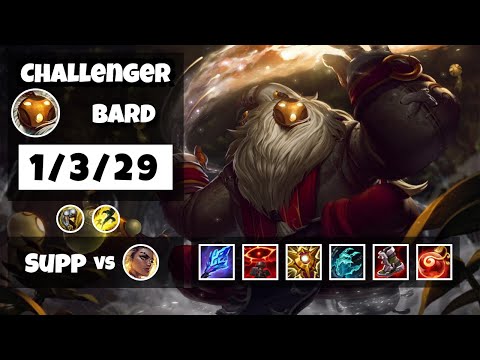 Bard 11.18 Gameplay Challenger Replay S11 Support (1/3/29) - KOREAN