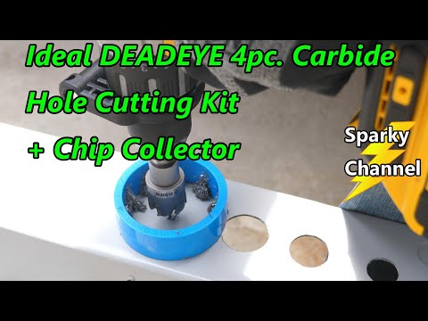 Ideal DEADEYE Carbide Hole Cutter Kit 36-811 + Chip Collector 36-815