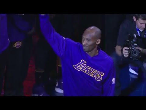 Kobe Bryant Introduced for the Final Time in Detroit