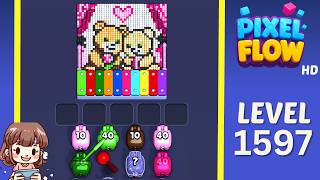 Pixel Flow Level 1597 Solution Walkthrough