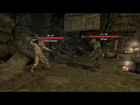 Skyrim Battles - Red Eagle vs. Mikrul Gauldurson, Forsworn Briarheart, Dragon Priest, and more