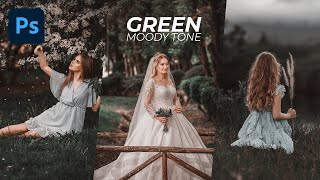 Green Tone Preset - Photoshop Tutorial | Green Moody Color Grading in Photoshop