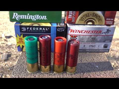 12 Gauge Rifled Slugs Plywood Penetration Test