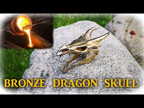 Bronze Casting Skull Casting - Skeleton Dragon Skyrim Elder Scrolls