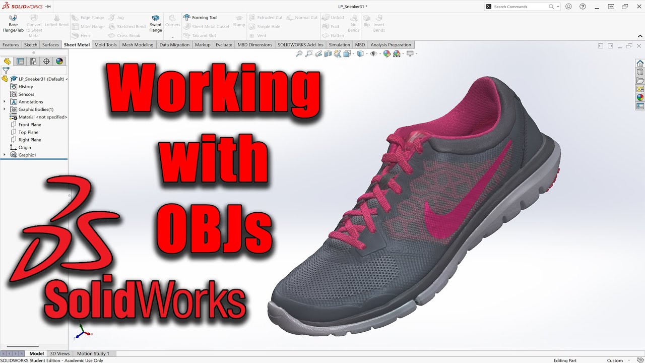 How to Import OBJ Files 3D scans into #solidworks