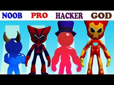 NOOB vs PRO vs HACKER vs GOD in Blob N Giant vs Monster Run 3D Gameplay - PikaName