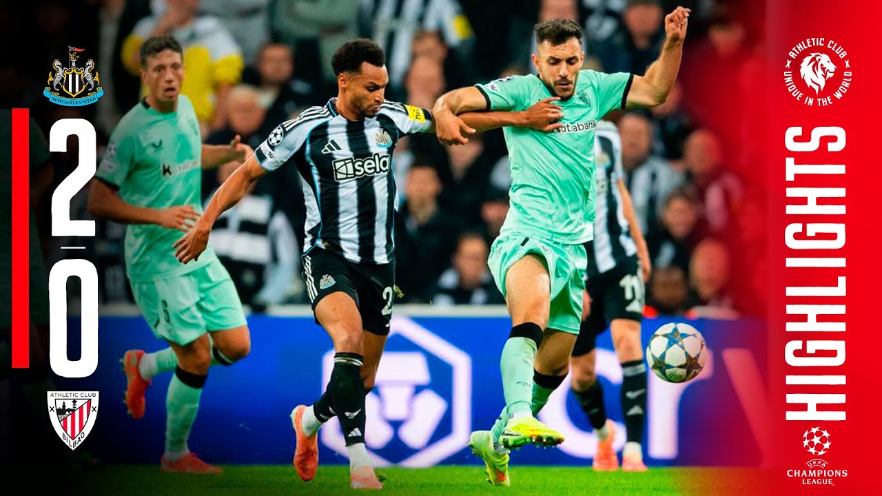 Newcastle United FC 2 - 0 Athletic Club highlights