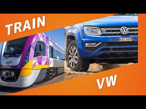 Relative velocity & country roads of Victoria, Australia. Train vs VolksWagen Amarok