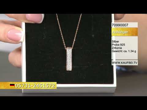 Anhänger aus 925 Silber mit Zirkonia, rosévergoldet