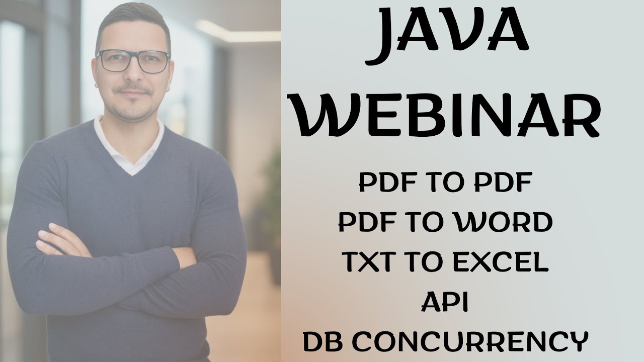 Java coding: PDF to PDF, PDF to Word, Txt to Excel, Api, db concurrency