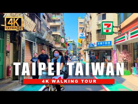 4K Taipei 101 Tower Walking Tour | Cool Old Street Walkthrough and Taiwan Night Market Tour
