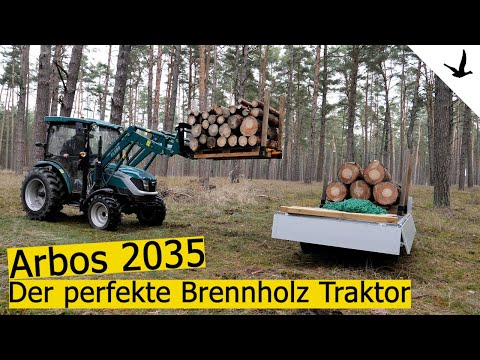 Arbos 2035 compact tractor with front loader✅The perfect firewood tractor presented and tested.